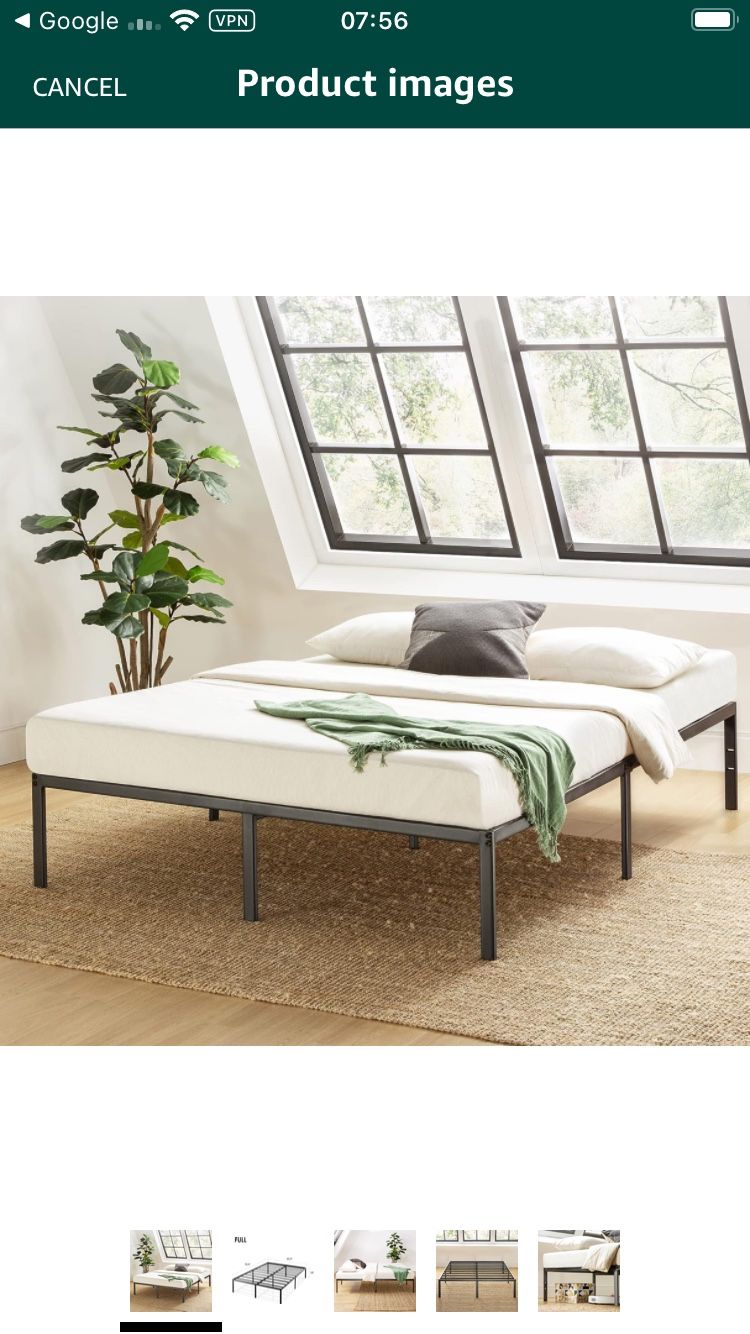 New Cal King Size Metal Platform Bed Frame