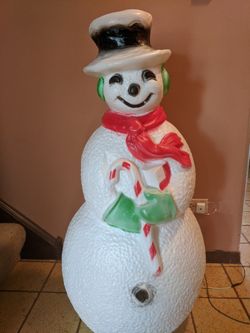 Lighted Blow Mold Snowman