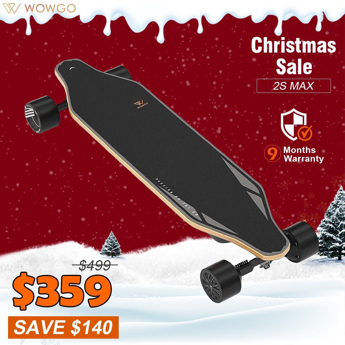 WowGo 2S MAX Electric Skateboard & Longboard