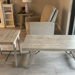 Two End Tables And A Coffee Table 