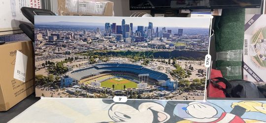 DODGER STADIUM Panoramic Canvas Wall Art Gallery Wrap - Various Sizes and Styles Available 