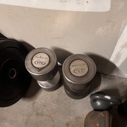 2- 100 lbs dumbbells
