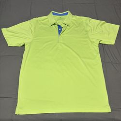 Betenly Helix Electric golf neon green polo shirt men’s size M