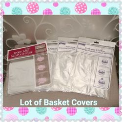 LOT OF GIFT BASKET COVERS
