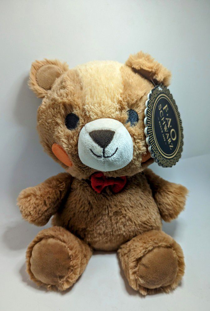 FAO Schwarz Teddy Bear Brown Plush New With Tags