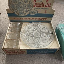8 Piece Snack Set By Anchor Hocking - Tea Parties