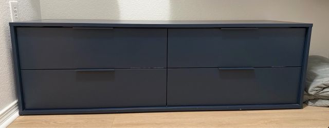 IKEA Dark Blue 4-Drawer Low Dresser