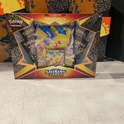 NEW POKEMON TCG: SHINING FATES PIKACHU V BOX | 4 Booster Packs SEALED