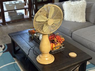 Beautiful Oak Table Top Fan