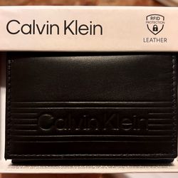 Calvin Klein Leather Trifold Wallet