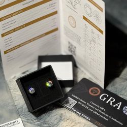 Moissanite Earrings 1CT.  VVS1 Moissanite Earrings 1CT