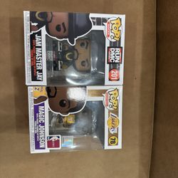 Run DMC Jam Master Jay Funko Pop! (201) + Magic Johnson Funk Pop! (78)