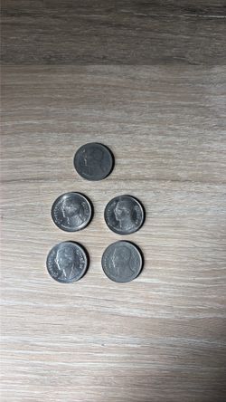 Lot of 5 coins from Thailand.