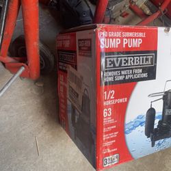Brand new ever built sump pump half horsepower