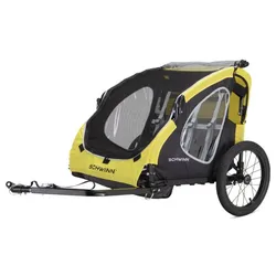 Schwinn Prescott Two Passenger Bike Trailer – 80 lb Capacity, 16" Wheels