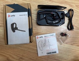 Poly Voyager 5200 UC Bluetooth Headset w/ Charging Case Open Box