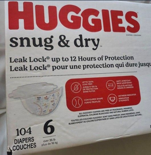 Huggies Size 6. 104 Count
