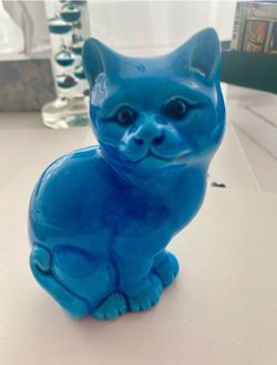 Vintage Blue Cat, vintage candelabra