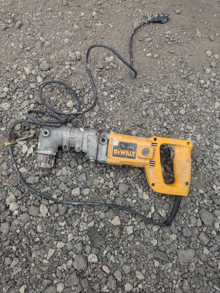Used DEWALT DW120 1/2" Electric Corded Right Angle Drill