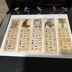5 Papyrus Book Markers 