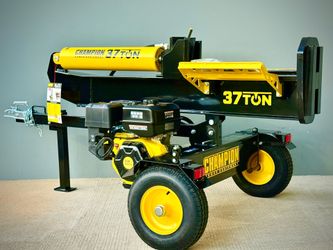 Brand new Champion 37 Ton 338cc Full Beam Vertical/Horizontal Op and Auto Return Gas Wood Log Splitter with Oil Funnel and Hydraulic Oil