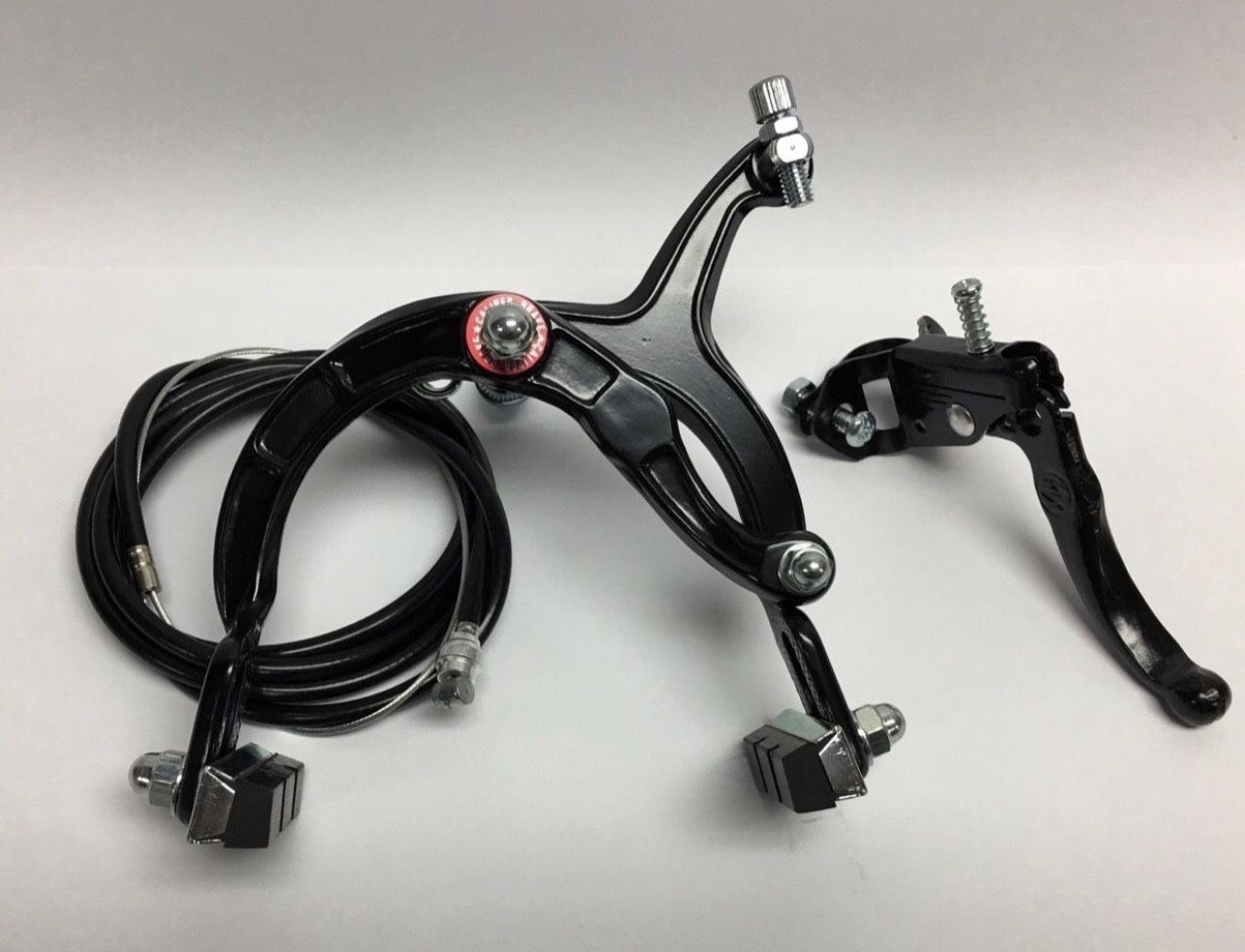 Old School BMX Brake Set Bike MX Brake Set Lever Cable Caliper Gold, White, Black , Blue, Chrome, Red