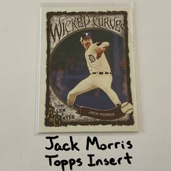 Jack Morris Detroit Tigers Hall of Fame Pitcher Topps Short Print Insert Card.