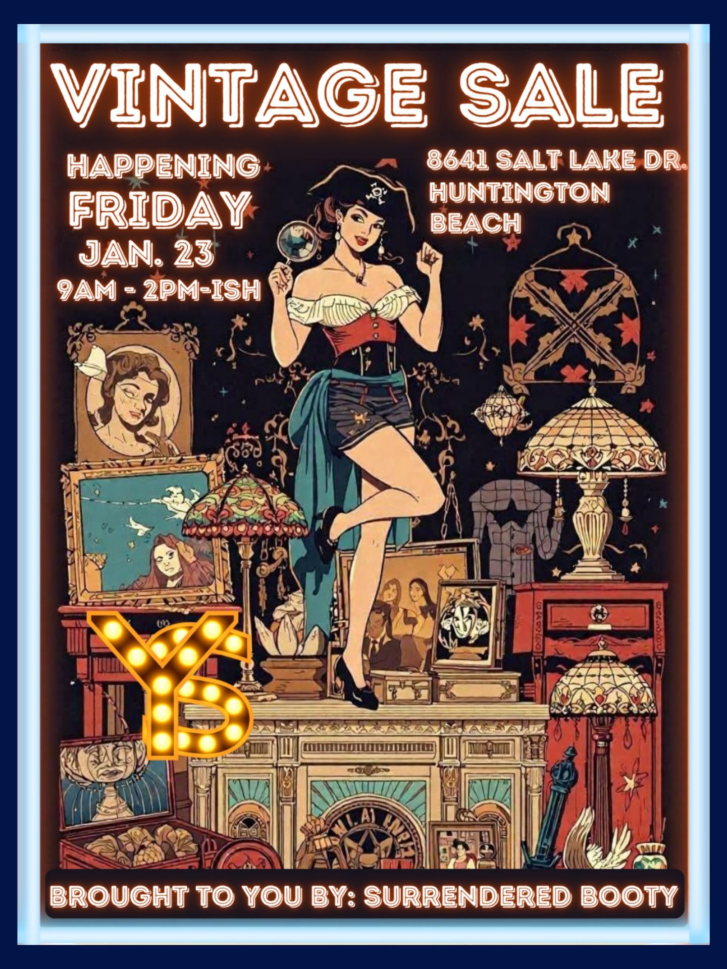 VINTAGE/ANTIQUE “Pop Up” Front Lawn Sale FRIDAY 1/23 Huntington Beach!