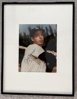 Joe DiMaggio Autographed Framed Photo