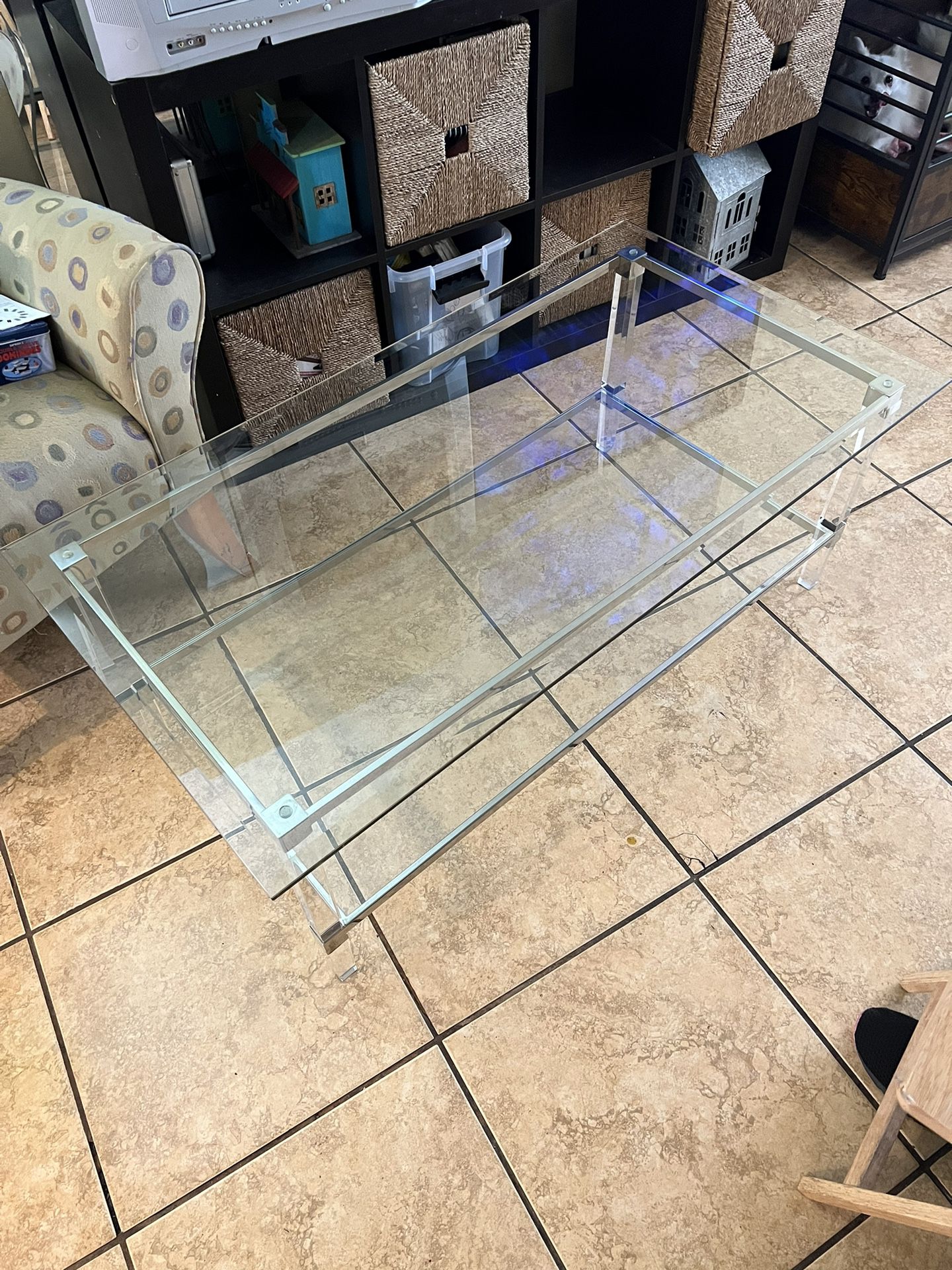 Glass Coffee Table & Side Sofa Table