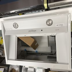 30 in. Wall Mount Range Hood with Light in Matte White, Fingerprint Resistant