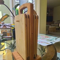 5 Piece Oak Walnut Cutting Board Charcuterie Cheeseboard