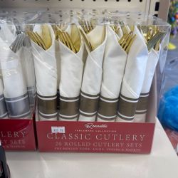 Luxury High Quality Cutlery Rolled Set of 20