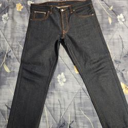 Nudie Lean Dean Dry Japan Selvedge 34x30