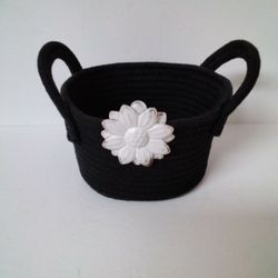 A Cute Basket With Clip On Flower .
