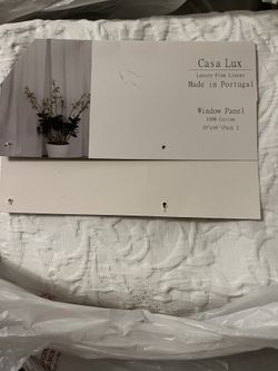 Elegant White Curtains 2 Panels 50” x 96” Excellent Condition 