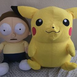 JUMBO Pikachu & Morty 2 Ft Tall