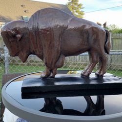 The Classic Brown Buffalo Statue