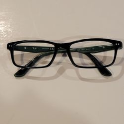 Ray-Ban RB5 Rectangular Eyeglasses Frames Black Green 52-17-140. 
Pre-owned, good shape, please see photos for details.
You need your own lens