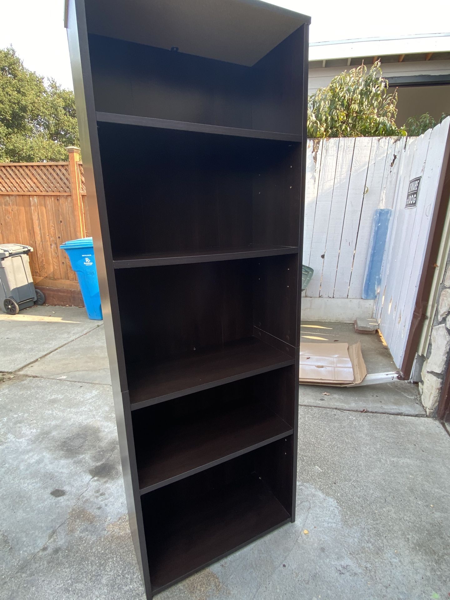 6Ft Dark Brown Bookshelf