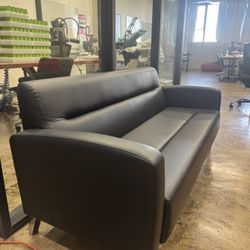 Black Leather Couch 