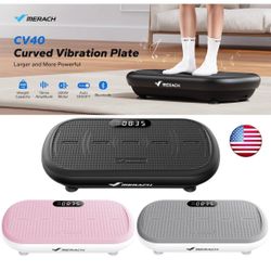 MERACH 2440 Vibration Plate Exercise Machines Bluetooth Pedal Automatic Sensing