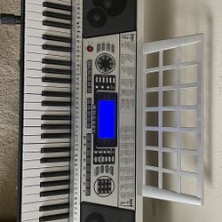 61 keys  keyboard piano with stand and chair 