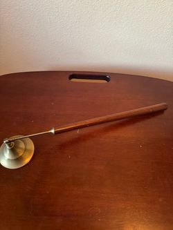 Brass Candle Snuffer with Wooden Handle
