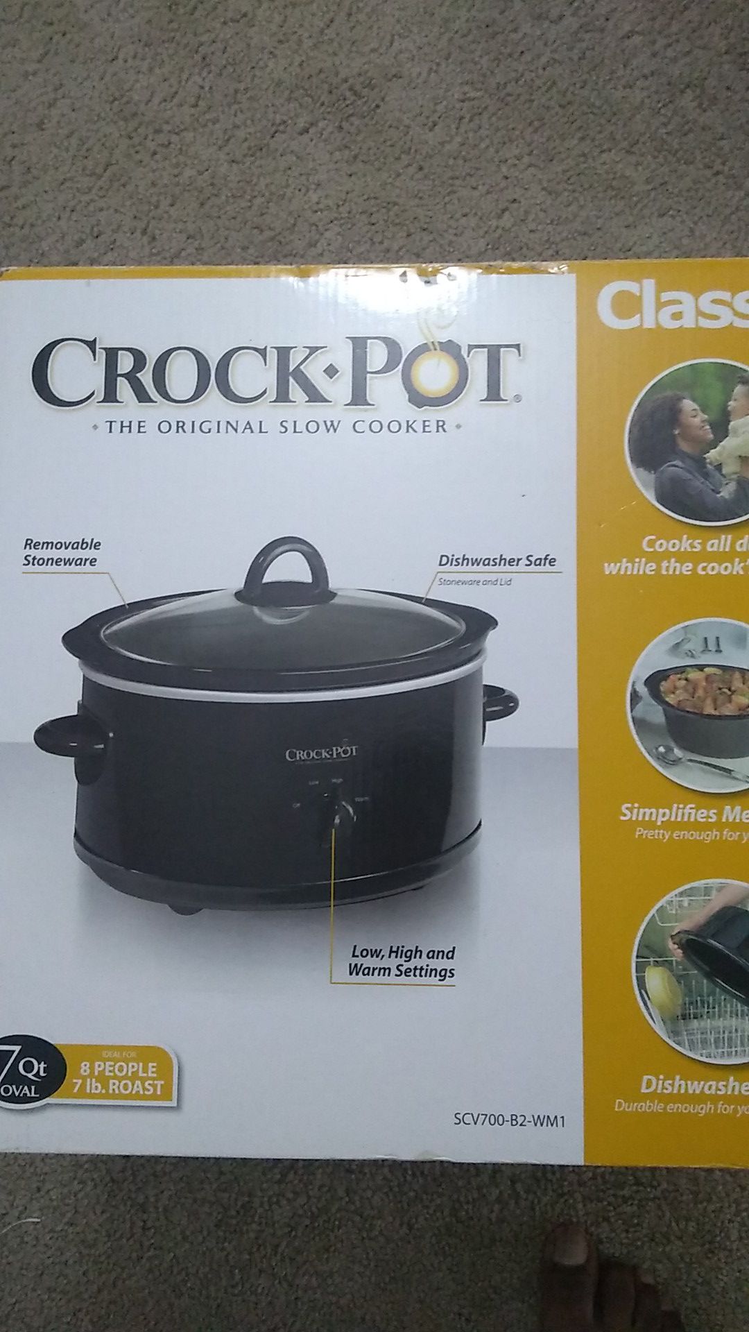 Crock pot original slow cooker -7qt oval