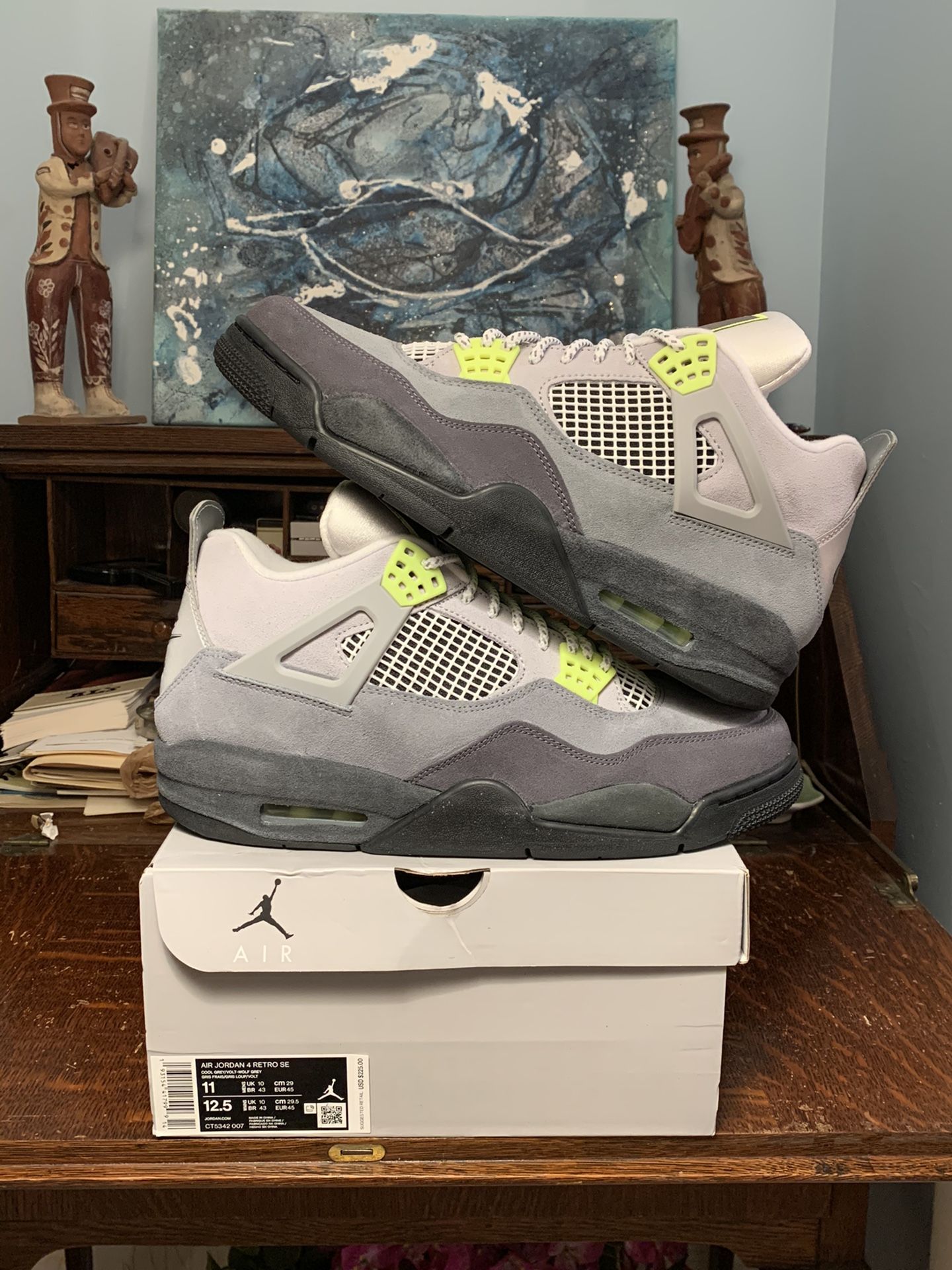 Nike Air Jordan 4 Retro SE Neon 95 SIZES 11-13 AVAILABLE