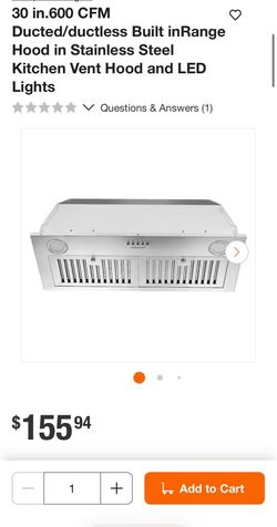Zomagas Range Hood Insert 30 inch, Ducted/Ductless Range Hood with Gesture Sensing & Touch Control, Built-in Kitchen Hood 600CFM, 2 Pcs Stainless Stee