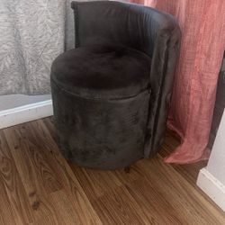 Gray Chair Ottoman 