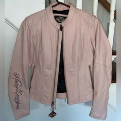 Pink Harley Davidson Leather Women's Jacket    Size Small $100 (OBO)