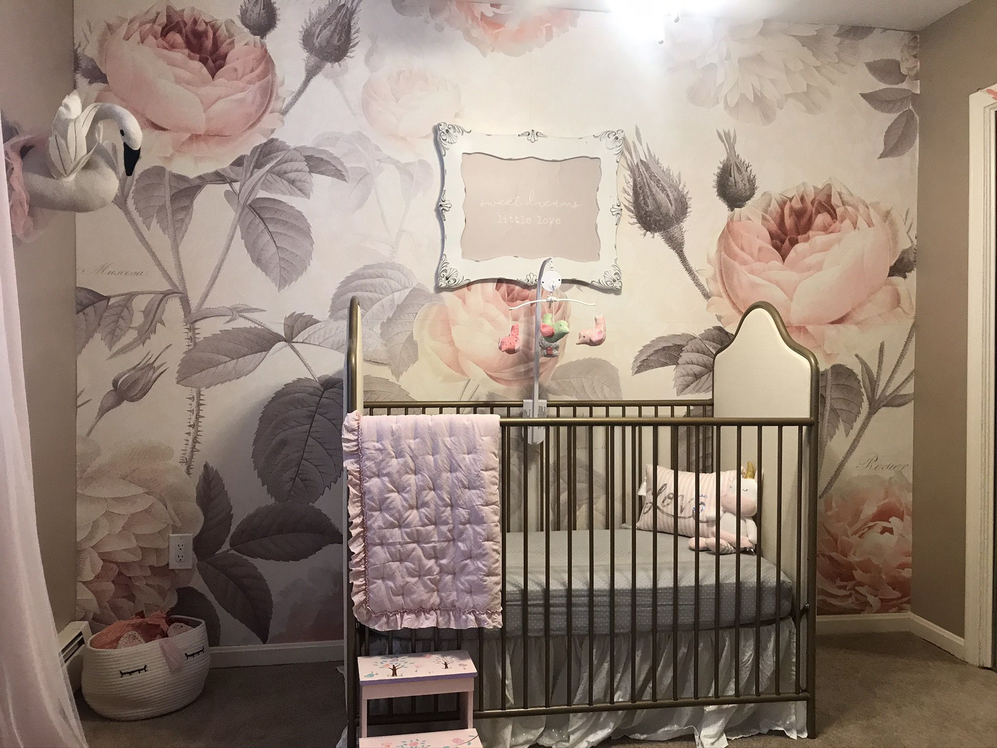 Gold Upholstered Crib